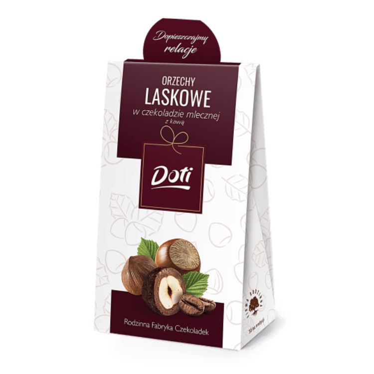 Orzech laskowy Doti w czekoladzie i kawie w kartoniku (100g)