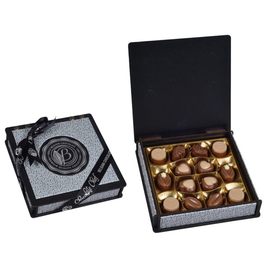 Bombonierka Bolci Wood & Leather Silver (175g)