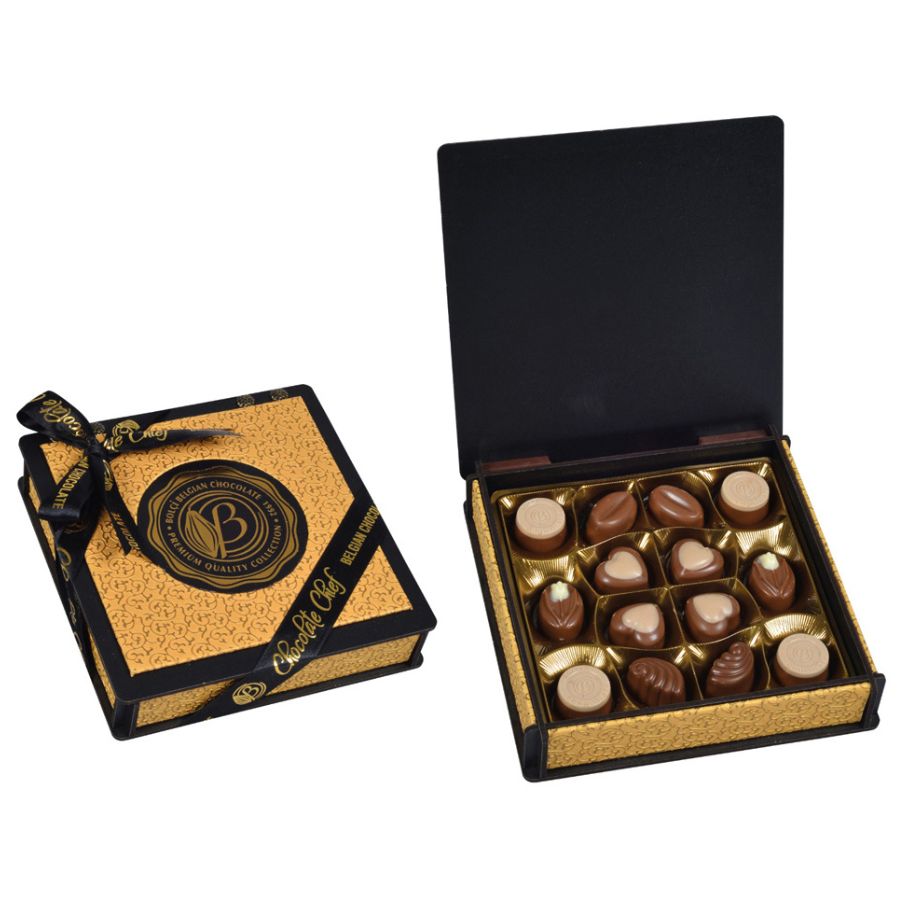 Bombonierka Bolci Wood & Leather Gold (175g)