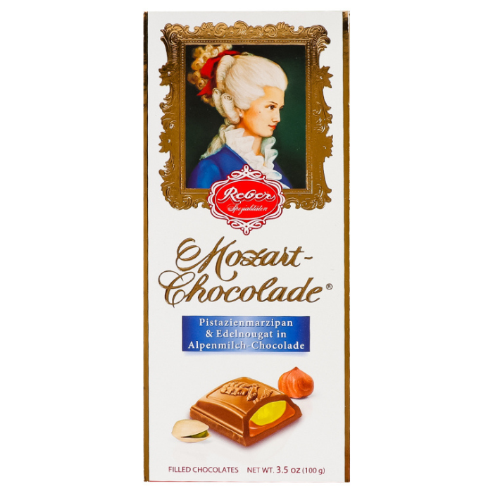 Czekolada Reber Mozart nadziewana pistacją AMADEUS 100g