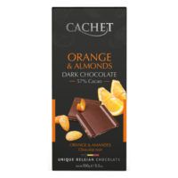 Czekolada gorzka (57%) Cachet pomarańczowo-migdałowa (100g)